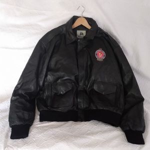 Burks Bay Leather Bomber jacket